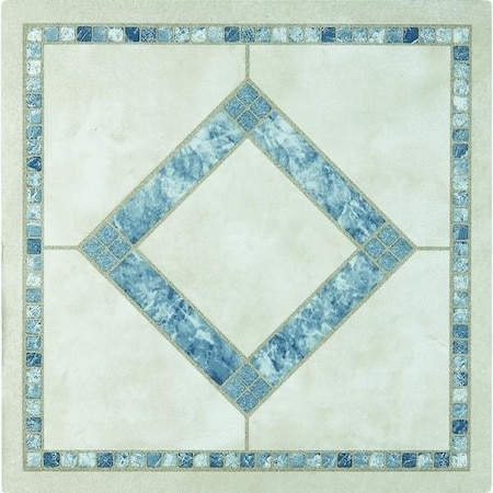 Do It Best 12 x 12 Blue Listello Floor Tile KC90919
